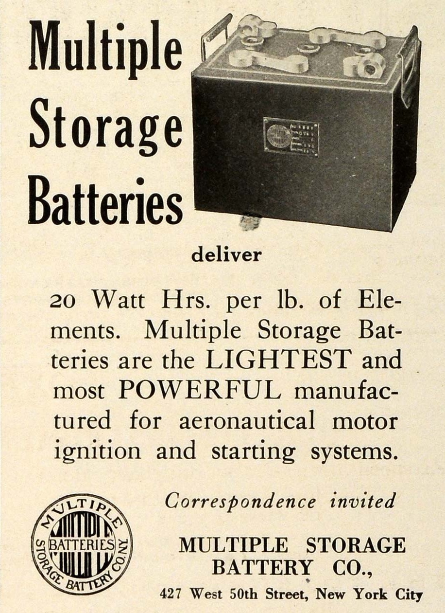 1918 Multiple Storage Battery Co